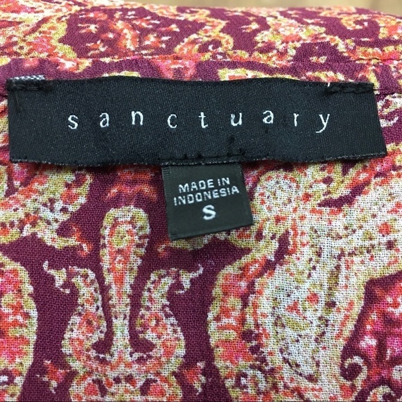 Sanctuary Boho Tunic Top Bell Sleeves - Picture 10 of 11